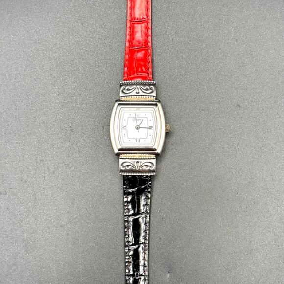 Brighton Waterford W10017 Womens Reversible Red Black Leather Strap Watch NIBWT main image 7